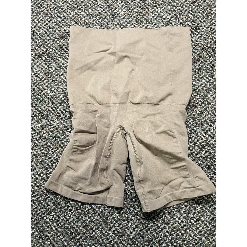 Yitty Women’s Nearly Naked Shaping Ultra High Waist Booty Lift Shorts Taupe XL